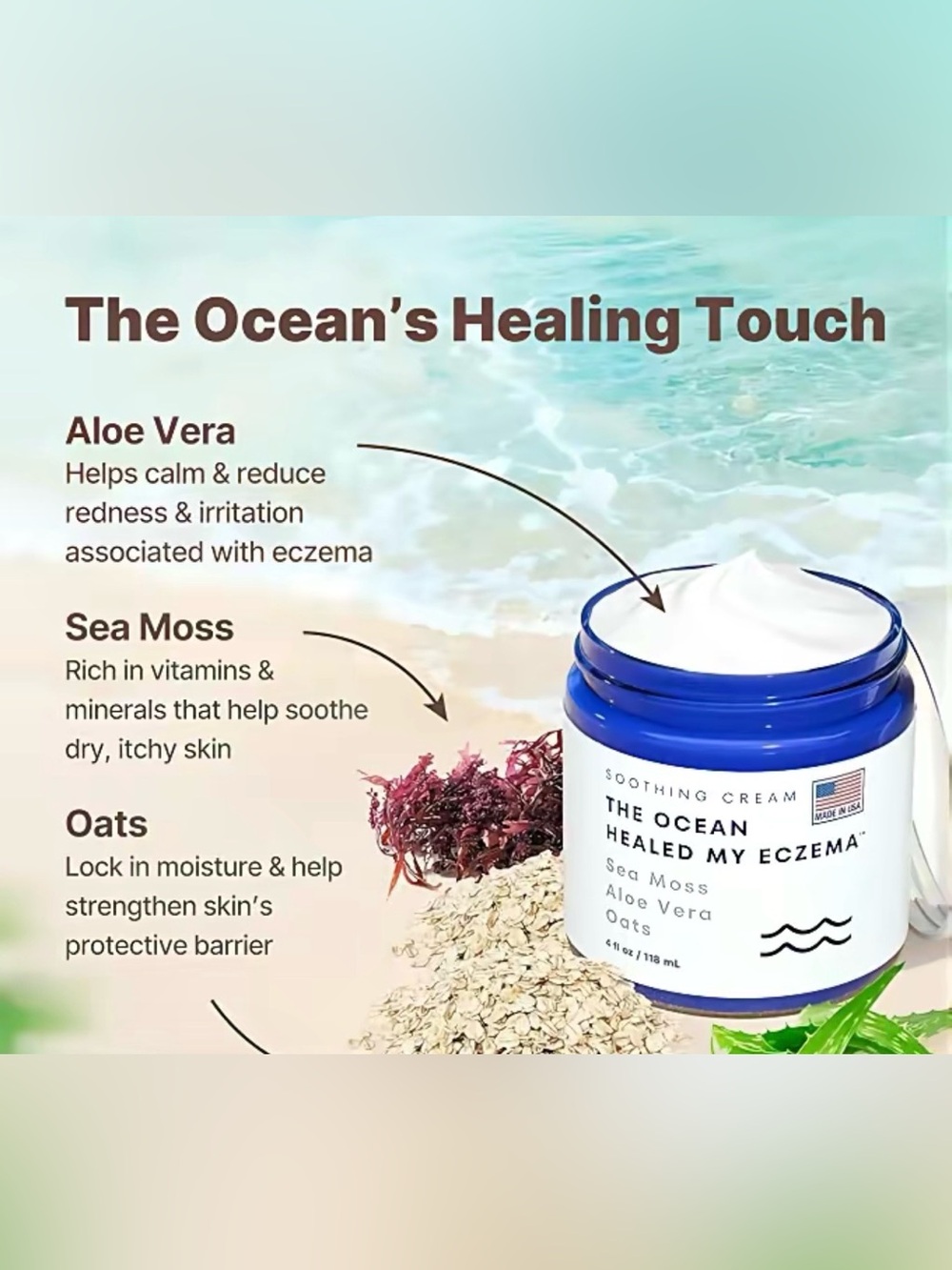 The Ocean Healed My Eczema Soothing Cream — (2-pack)